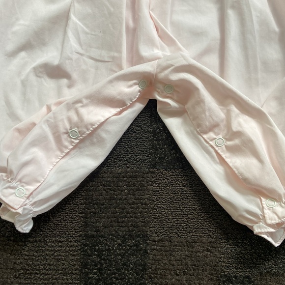 Vintage Baby Girl One-Piece Light Pink Jumpsuit Jumper w/Booties 6-9 mo 90's Y2K - Picture 6 of 14